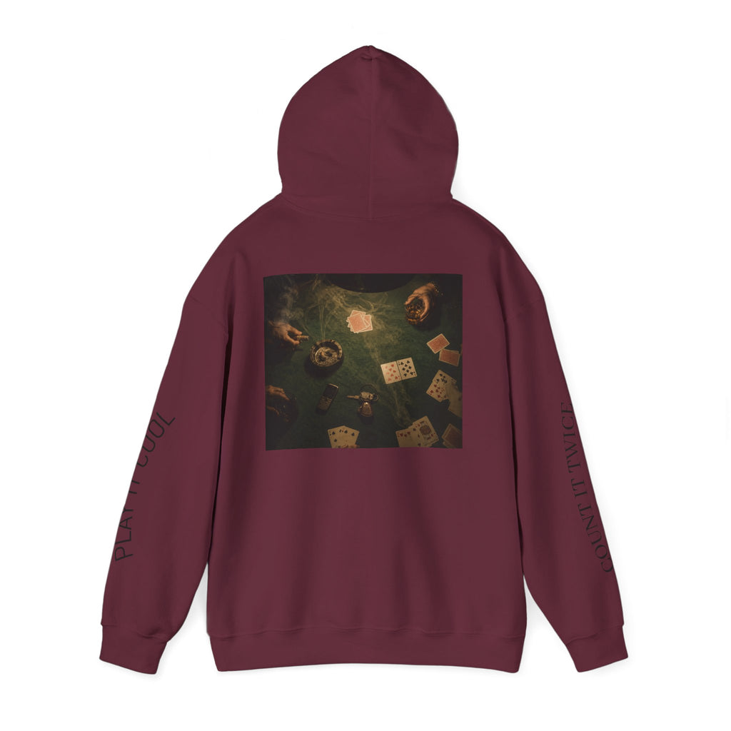 Voidlux Poker Night Hoodie — 'Count It Twice / Play It Cool' Graphic Hoodie