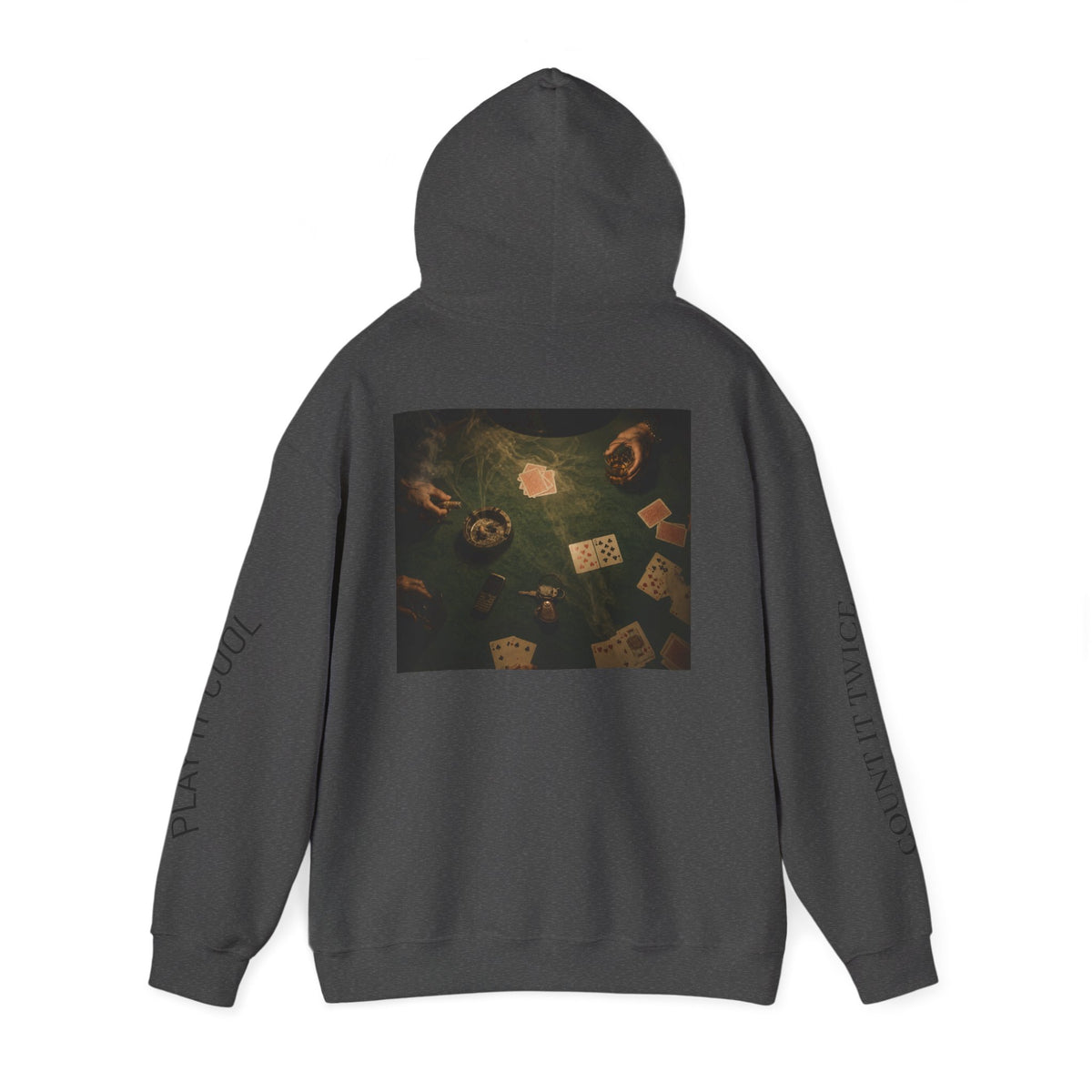 Voidlux Poker Night Hoodie — 'Count It Twice / Play It Cool' Graphic Hoodie