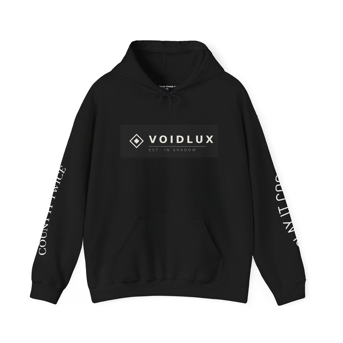 Voidlux Poker Night Hoodie — 'Count It Twice / Play It Cool' Graphic Hoodie
