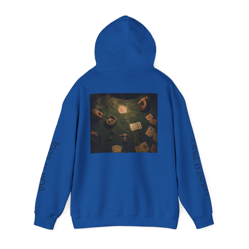 Voidlux Poker Night Hoodie — 'Count It Twice / Play It Cool' Graphic Hoodie