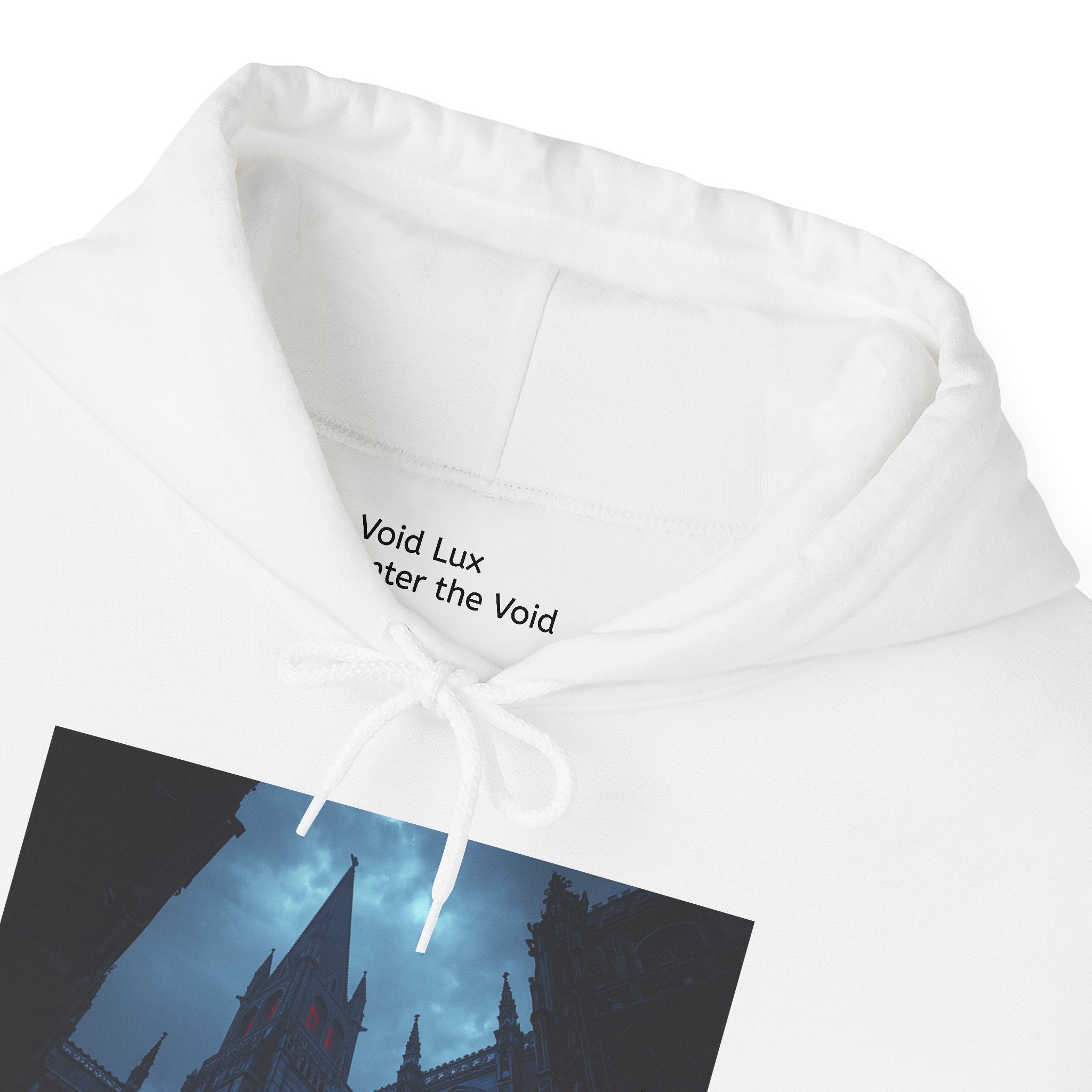 Gothic Night Hooded Sweatshirt — Dark Cathedral Hooded Design Unisex
