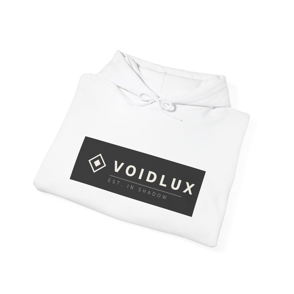 Voidlux Logo & Cityscape Hoodie — 'Trust Nobody' Sleeve Graphic Hoodie
