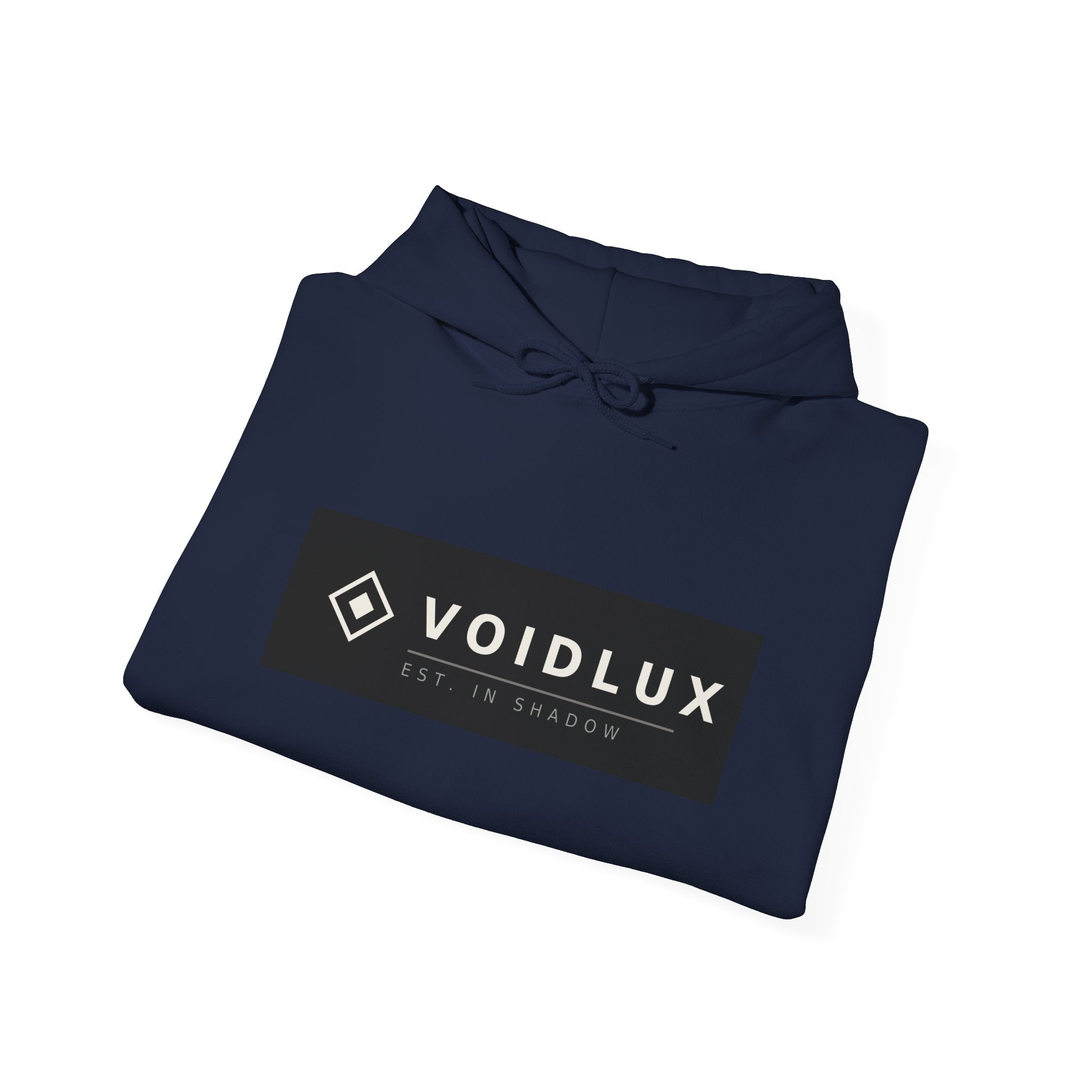 Voidlux Logo & Cityscape Hoodie — 'Trust Nobody' Sleeve Graphic Hoodie
