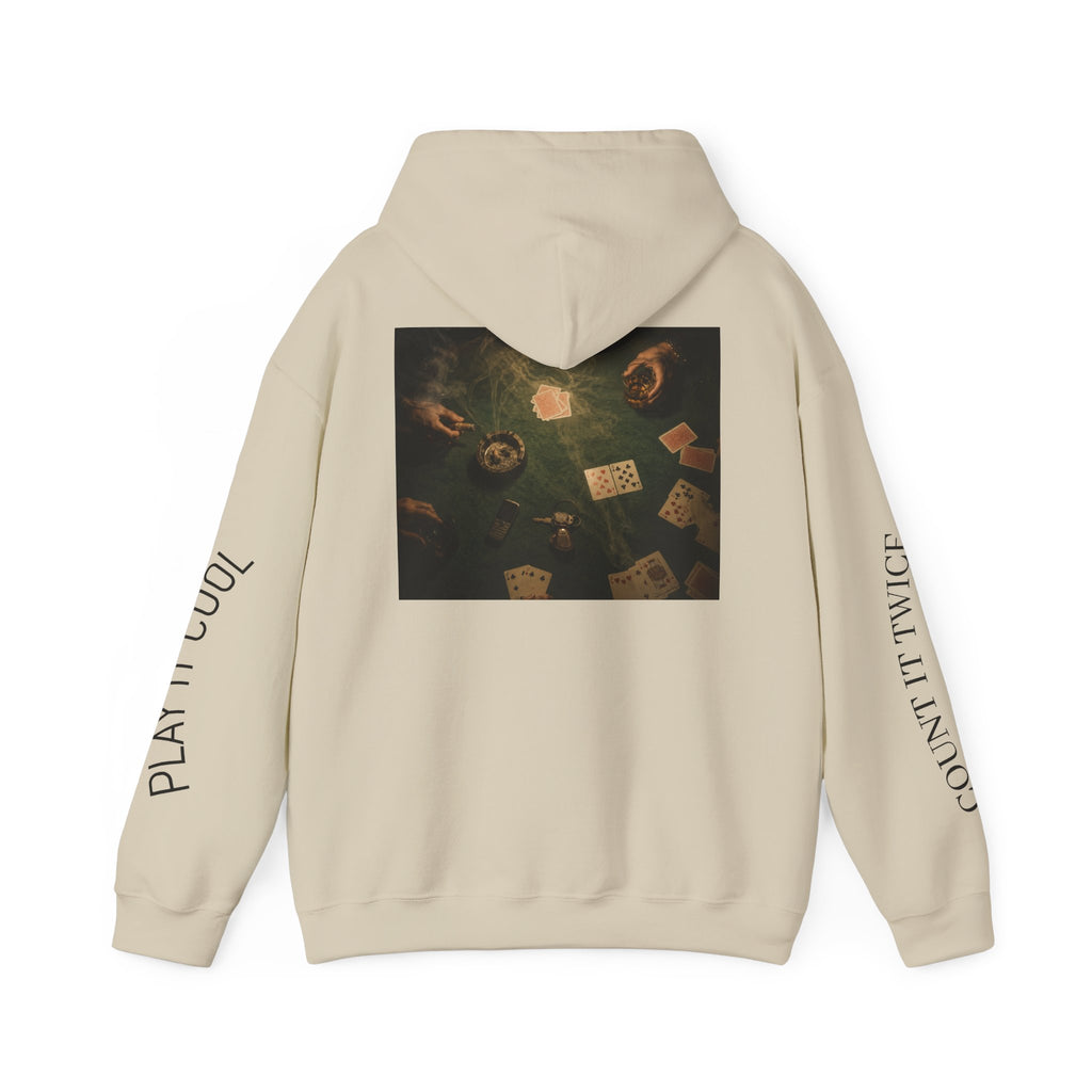 Voidlux Poker Night Hoodie — 'Count It Twice / Play It Cool' Graphic Hoodie