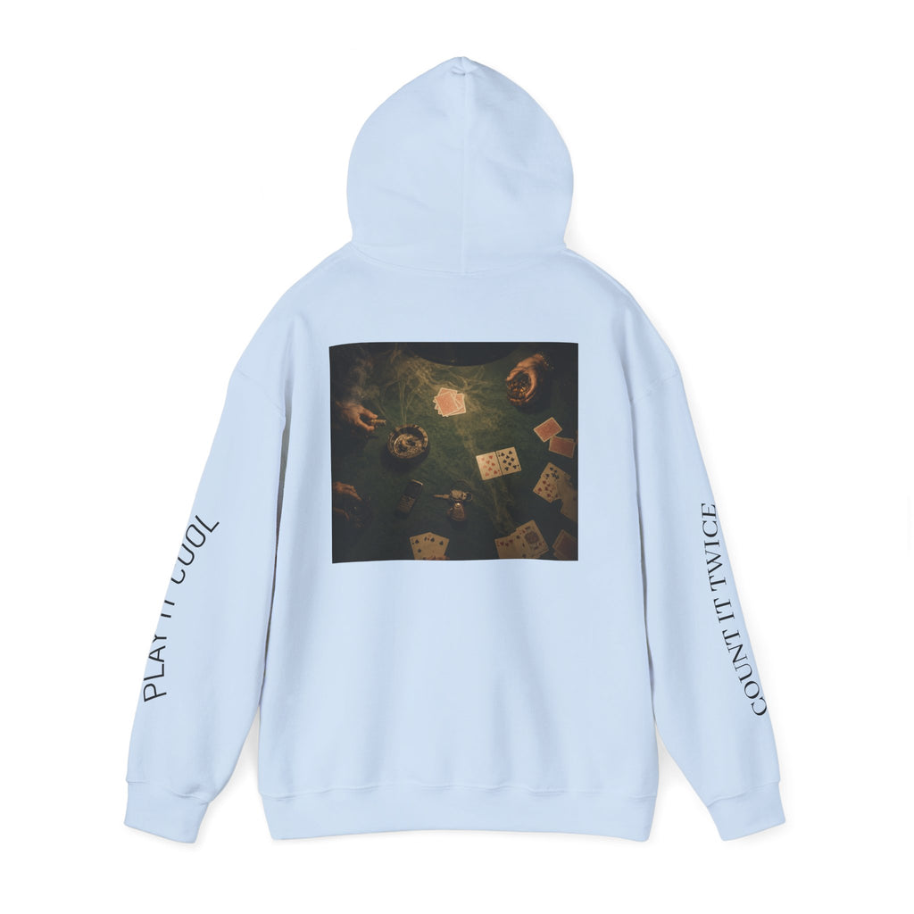 Voidlux Poker Night Hoodie — 'Count It Twice / Play It Cool' Graphic Hoodie