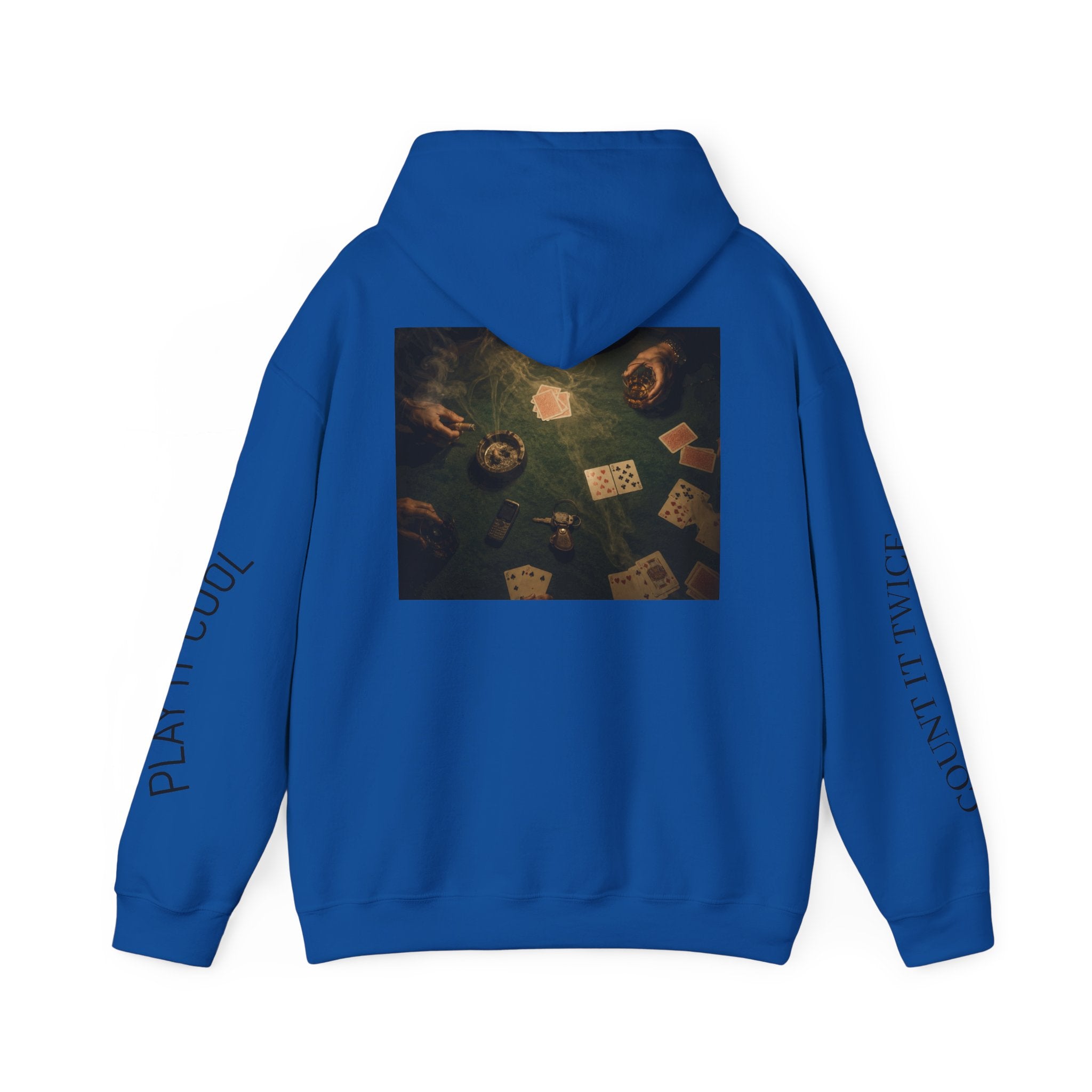 Voidlux Poker Night Hoodie — 'Count It Twice / Play It Cool' Graphic Hoodie