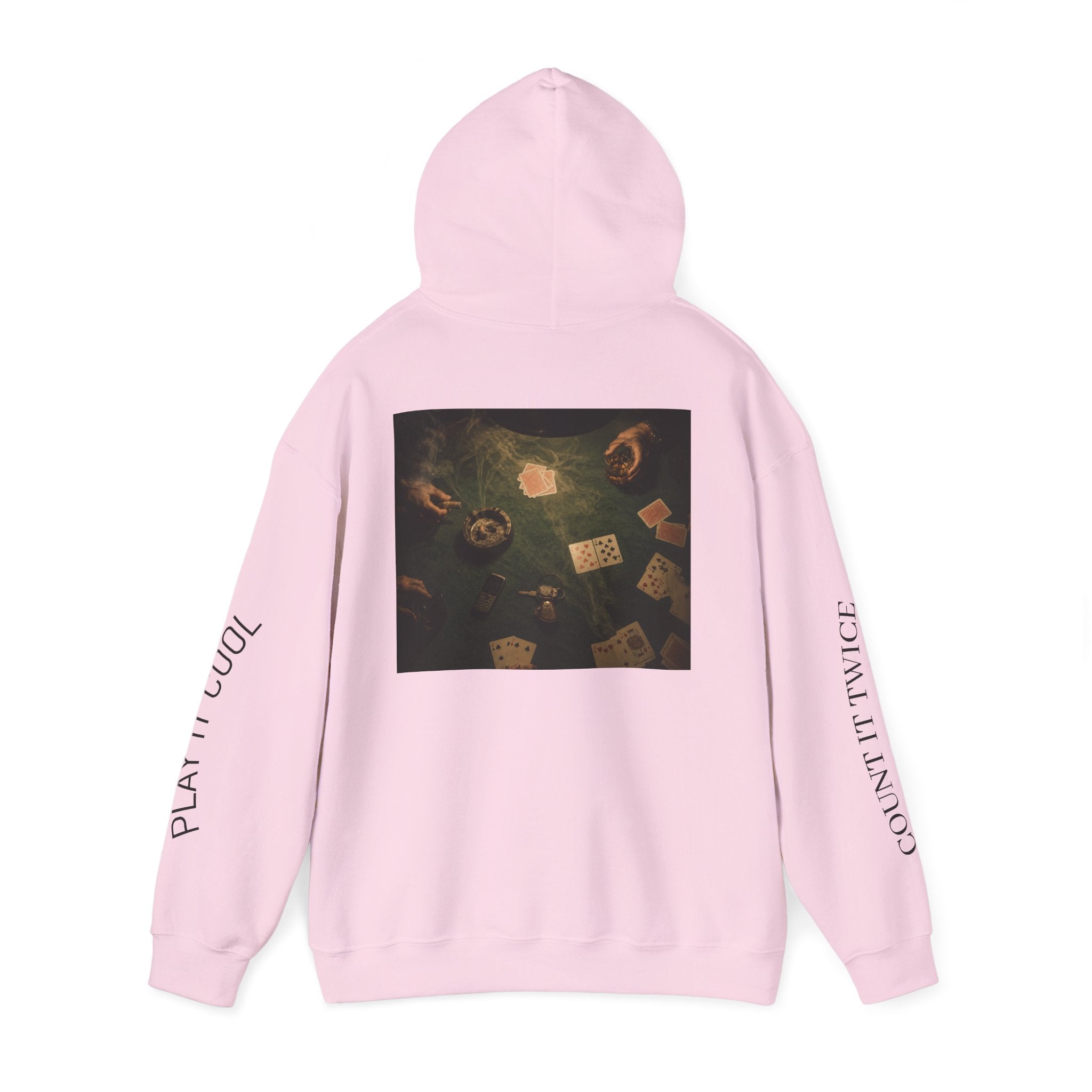 Voidlux Poker Night Hoodie — 'Count It Twice / Play It Cool' Graphic Hoodie