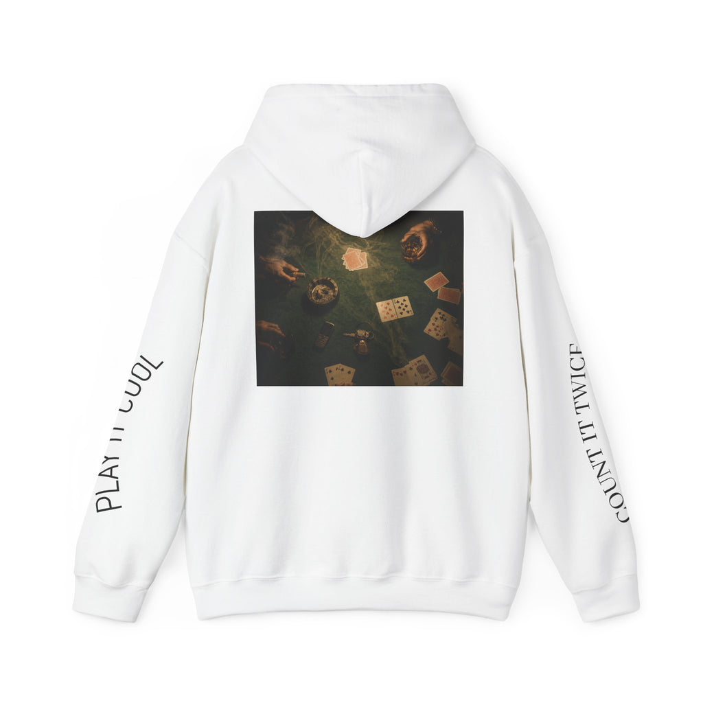 Voidlux Poker Night Hoodie — 'Count It Twice / Play It Cool' Graphic Hoodie