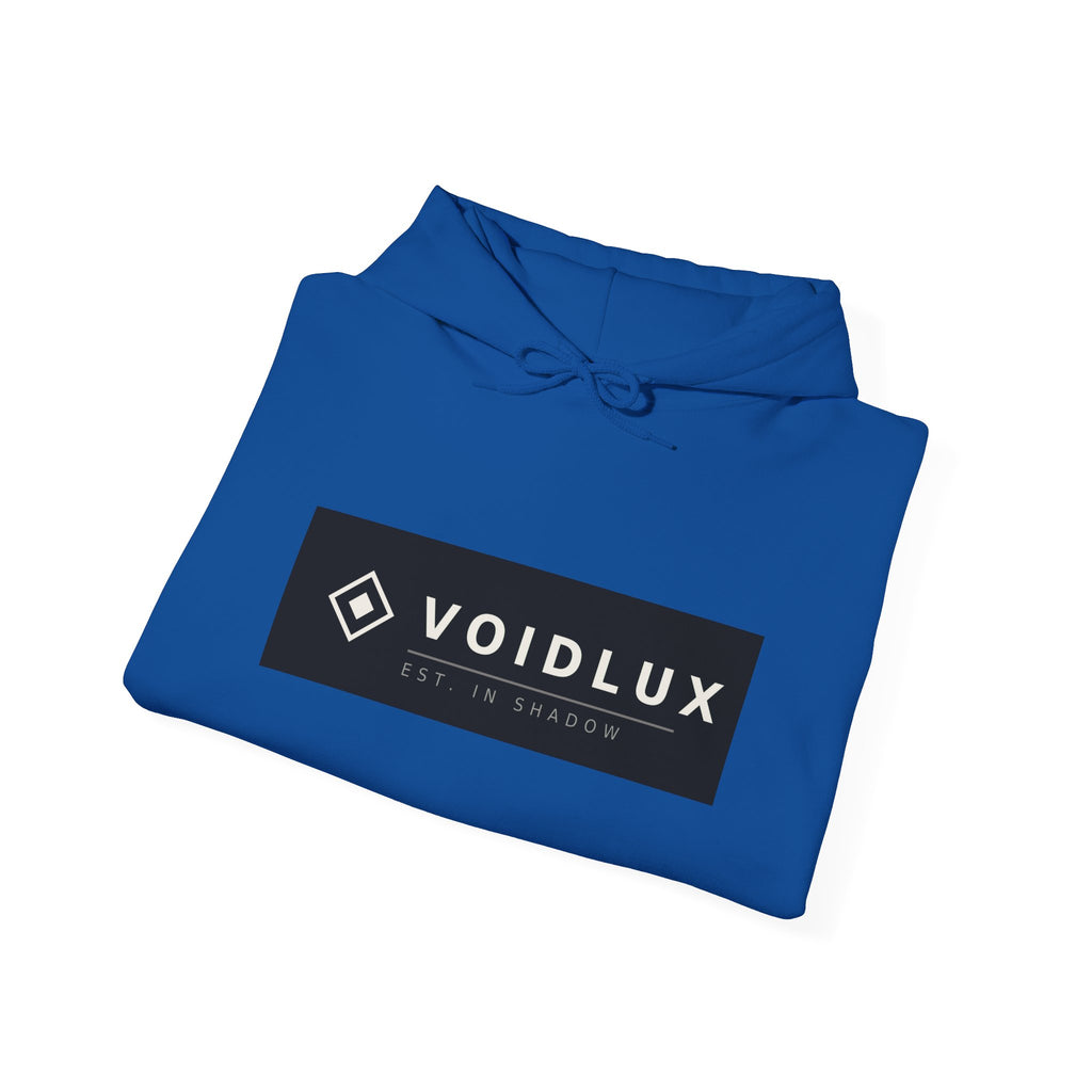 Voidlux Logo & Cityscape Hoodie — 'Trust Nobody' Sleeve Graphic Hoodie
