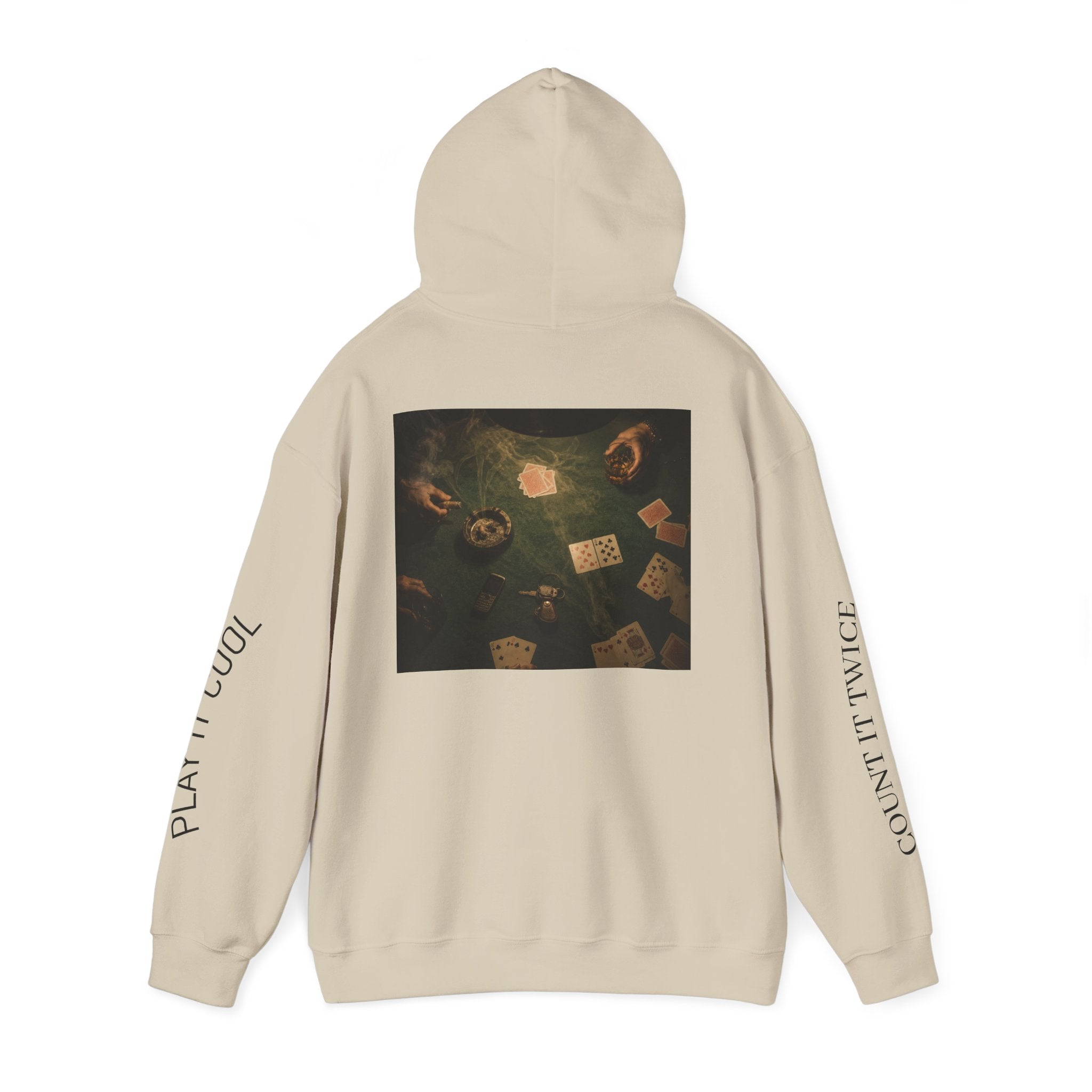 Voidlux Poker Night Hoodie — 'Count It Twice / Play It Cool' Graphic Hoodie