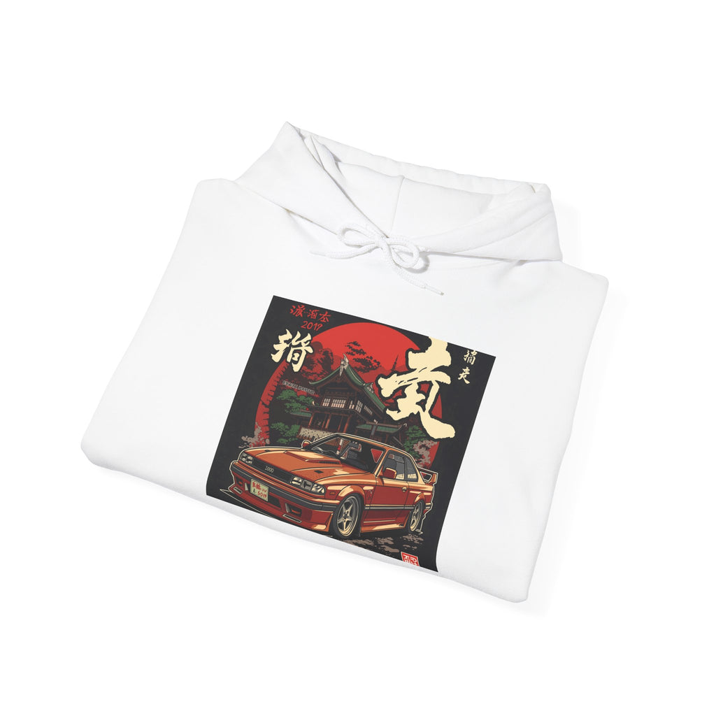 VoidLux Bushido Hoodie with samurai armour graphic, alternate product view 4